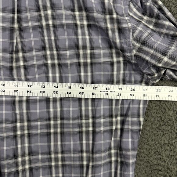 Gustin Shirt Mens Large Gray Plaid Slim Fit Button Down Long Sleeve Preppy - Picture 11 of 14
